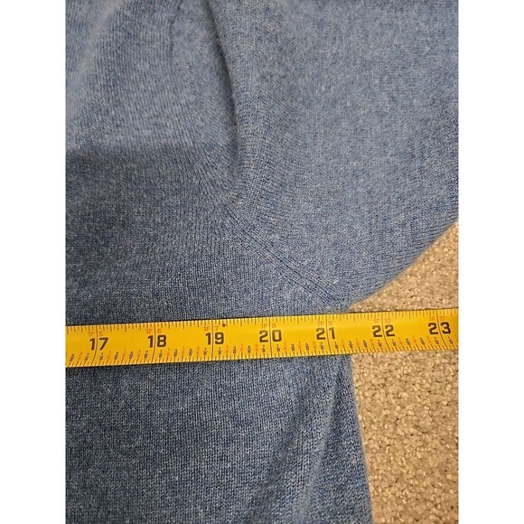 Raffi Cashmere V- Neck Sweater Soft Lightweight 100% Cashmere Blue Men's Sz L/52 - Picture 6 of 8